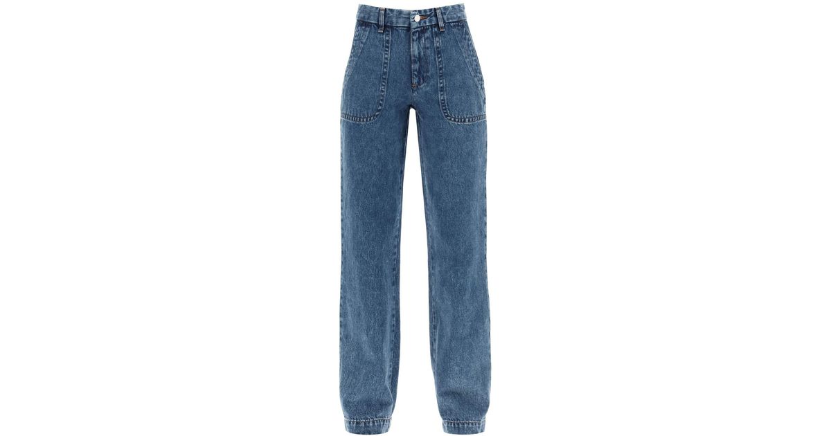 A.P.C. Seaside Wide Leg Jeans in Blue | Lyst