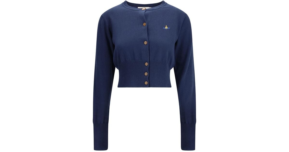 Vivienne Westwood Bea Crop Cardigan in Blue Lyst UK
