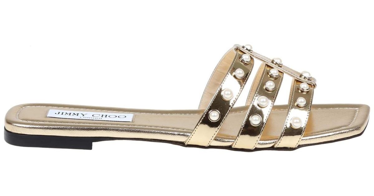 jimmy choo flats with pearls