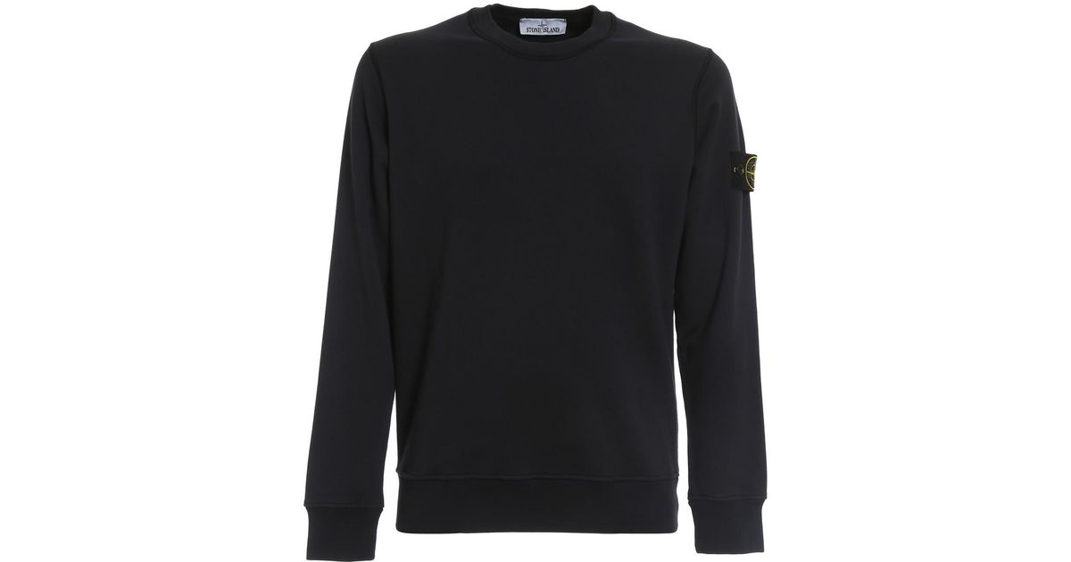 Stone Island Cotton Navy Crewneck in Blue for Men | Lyst