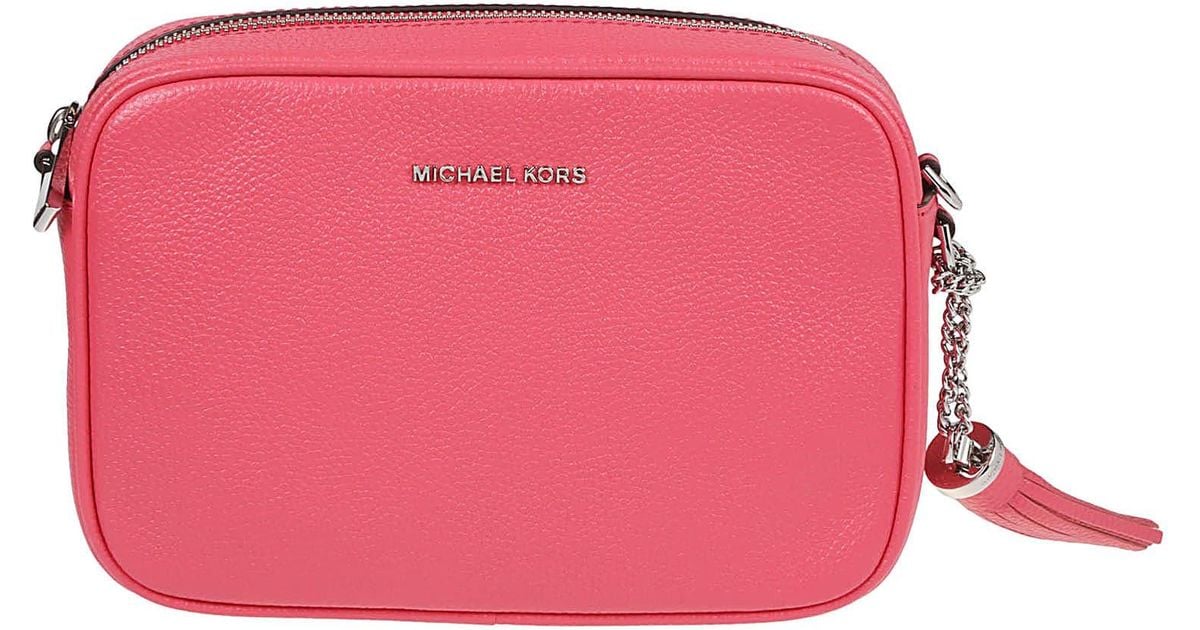 Michael Kors Ginny Pink Leather Camera Bag