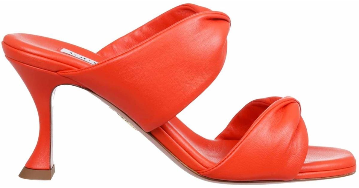 Aquazzura Twist Sandals 75 in Orange | Lyst