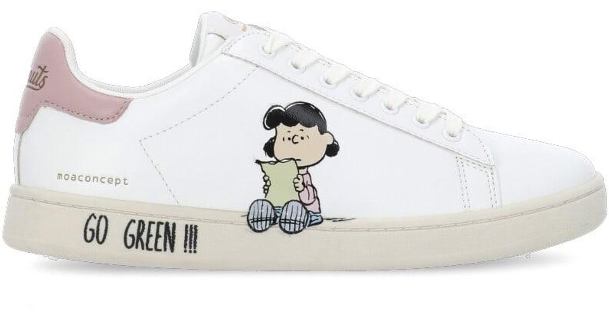 MOA Leather Moaconcept X Peanuts Snoopy And Lucy Gallery Sneakers in