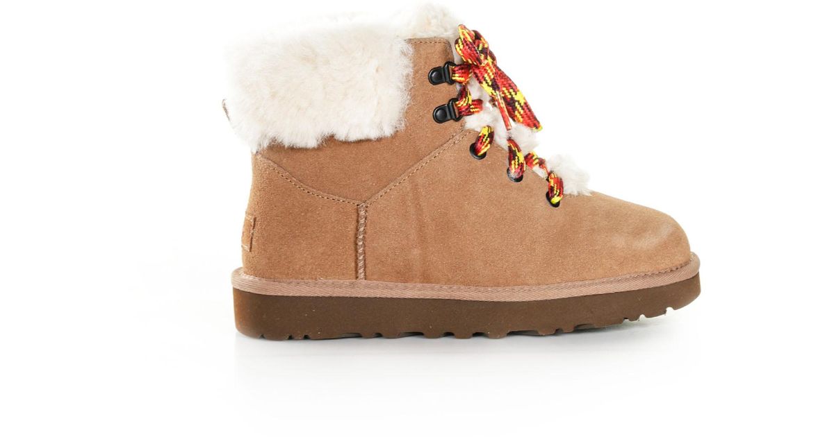 UGG Ankle Boot With Internal Fur in Brown Lyst UK