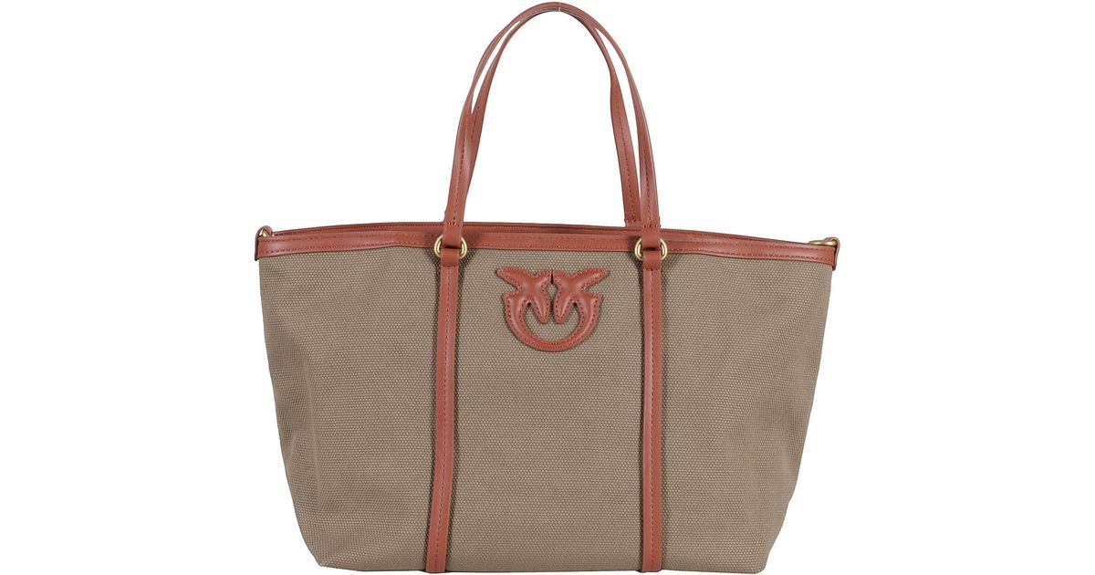 トートバッグ PINKO 'Miranda' small shopping bag Pinko 'Miranda' Small Shopping Bag in Brown | Lyst