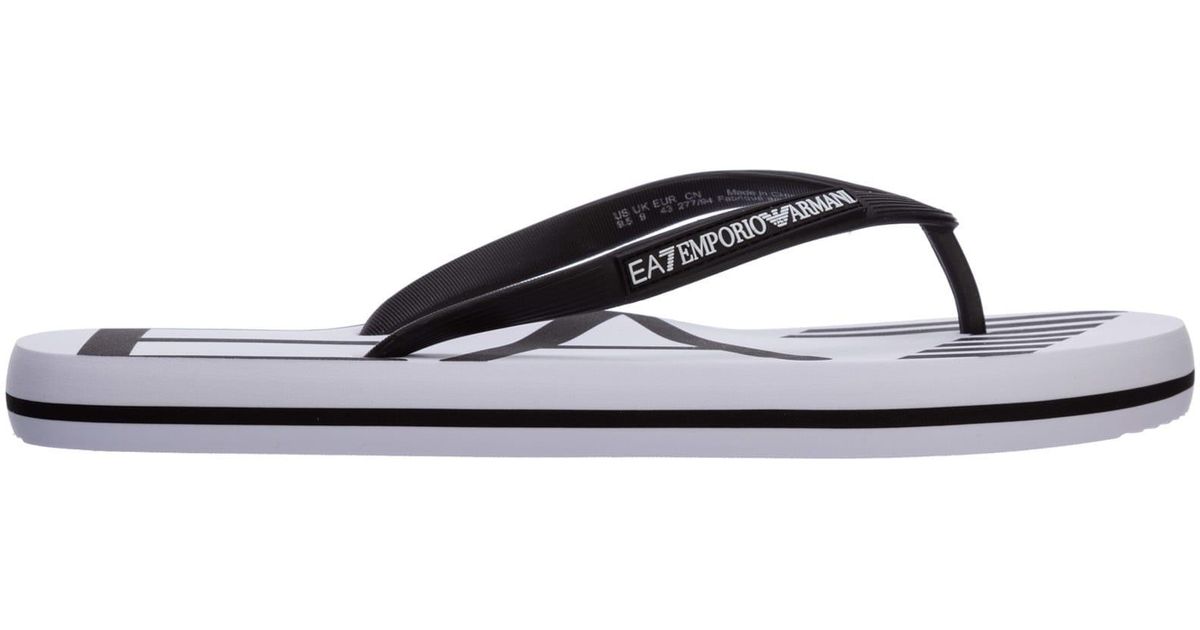 EA7 Emporio Armani Sasa Flip Flops in Blue for Men Lyst