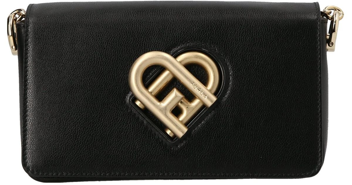 Furla Leather My Joy Mini Crossbody Bag in Black Lyst