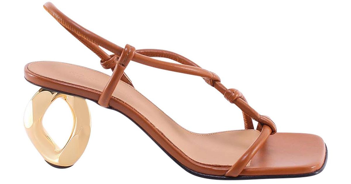 JW Anderson Leather Sandals in Brown - Save 20% | Lyst