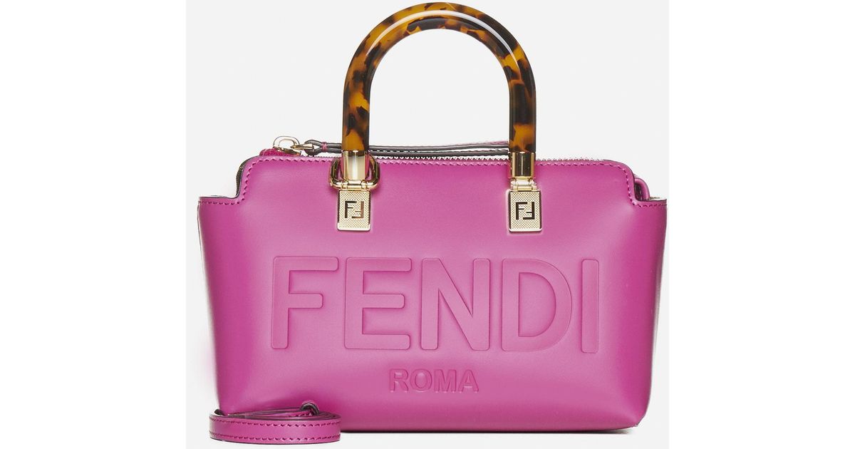 Fendi By The Way Mini Leather Bag in Pink | Lyst