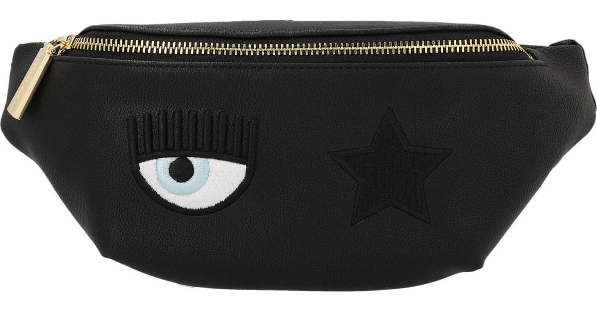 Chiara Ferragni Eye Star Belt Bag in Black | Lyst