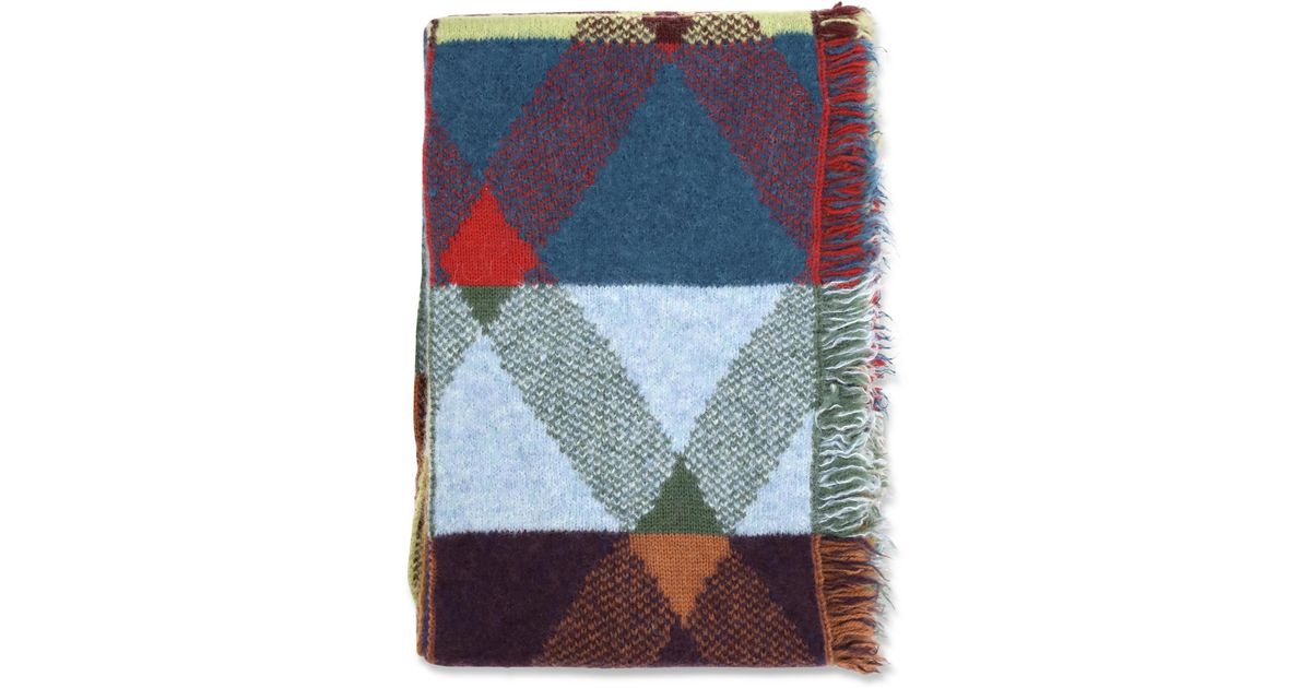 Dries Van Noten Scarf Merino Wool (Ovis Aries) in Blue for Men | Lyst UK