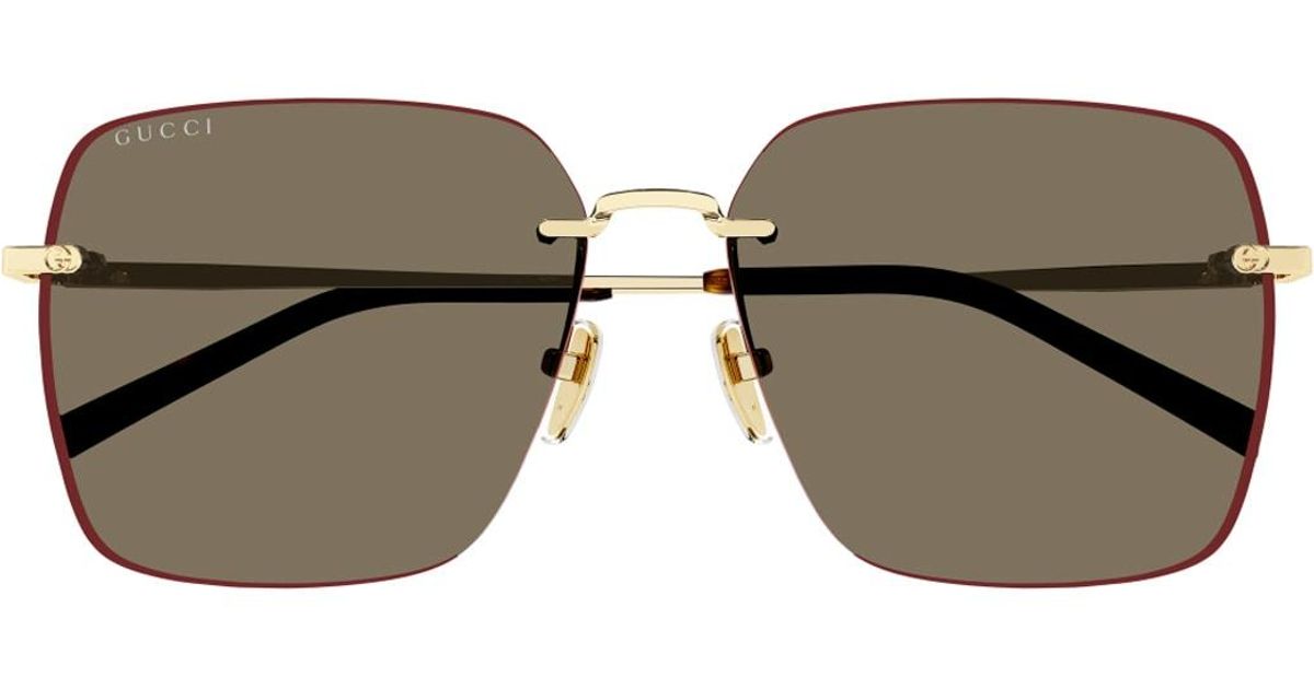 Lineas Gucci Gucci Gg1955Sa Linea Institutional Logo Sunglasses in Brown | Lyst UK