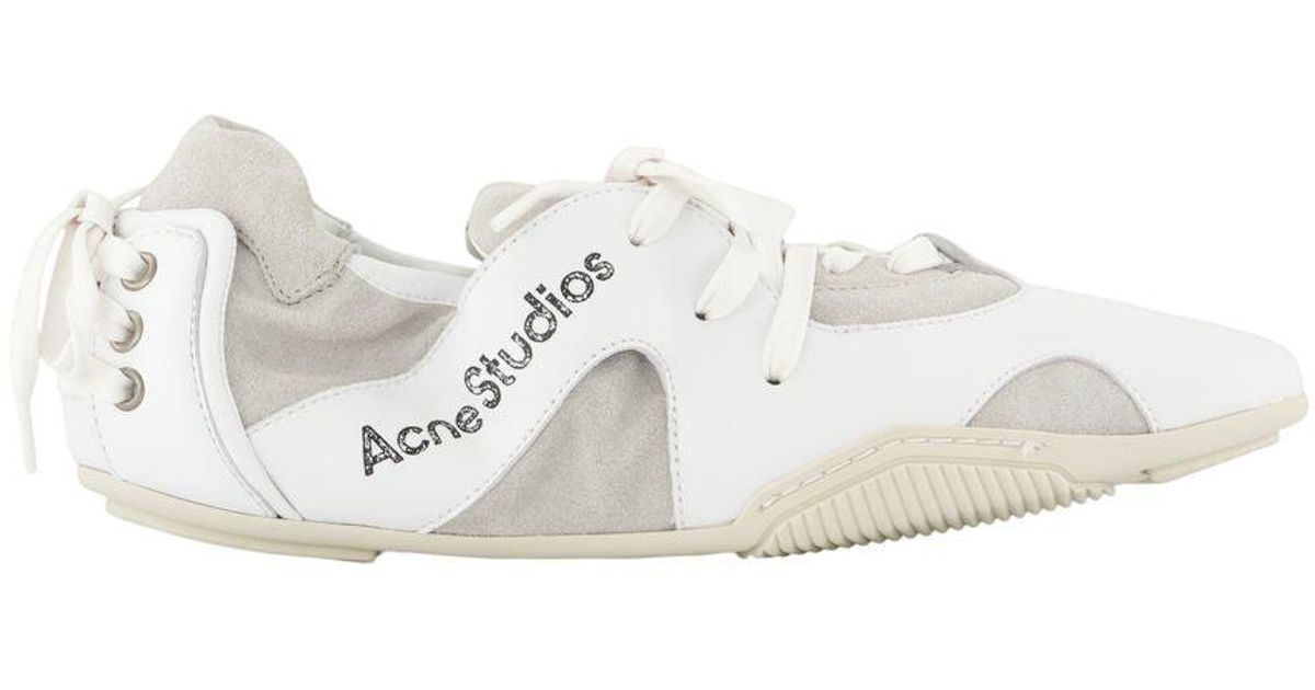 Acne Studios Acne Studios Lambskin Leather Sneaker in White for Men | Lyst