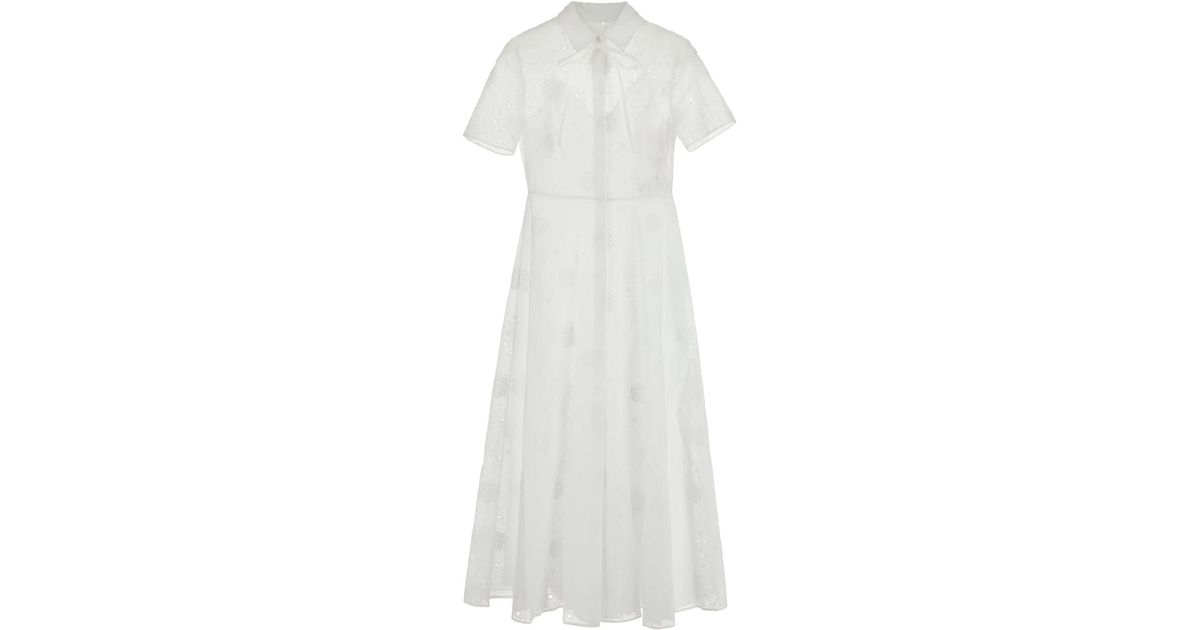 ワンピース Valentino Garavani Dress Mossi Daisy Org Valentino Garavani Dress Mossi Daisy Org in White | Lyst UK