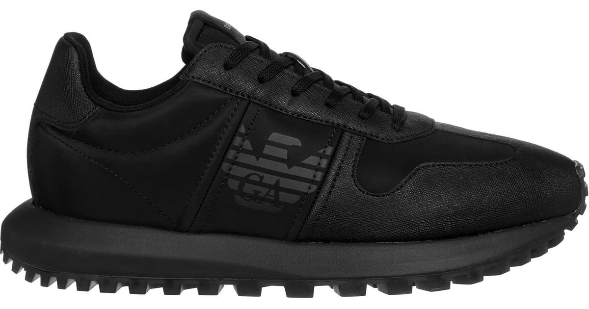 Emporio Armani Sneakers in Black for Men | Lyst