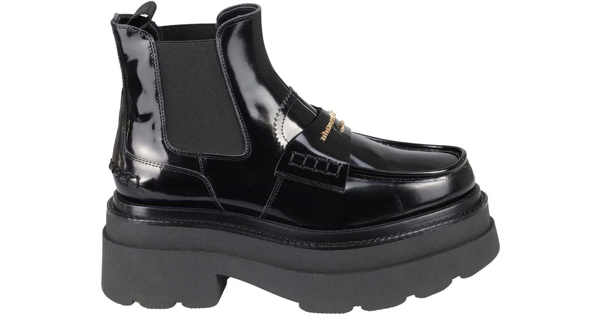 Alexander Wang Carter Platform Ankle Boot in Black | Lyst