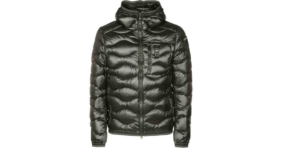 Blauer Synthetic Quilted Zip Jacket in Black for Men | Lyst
