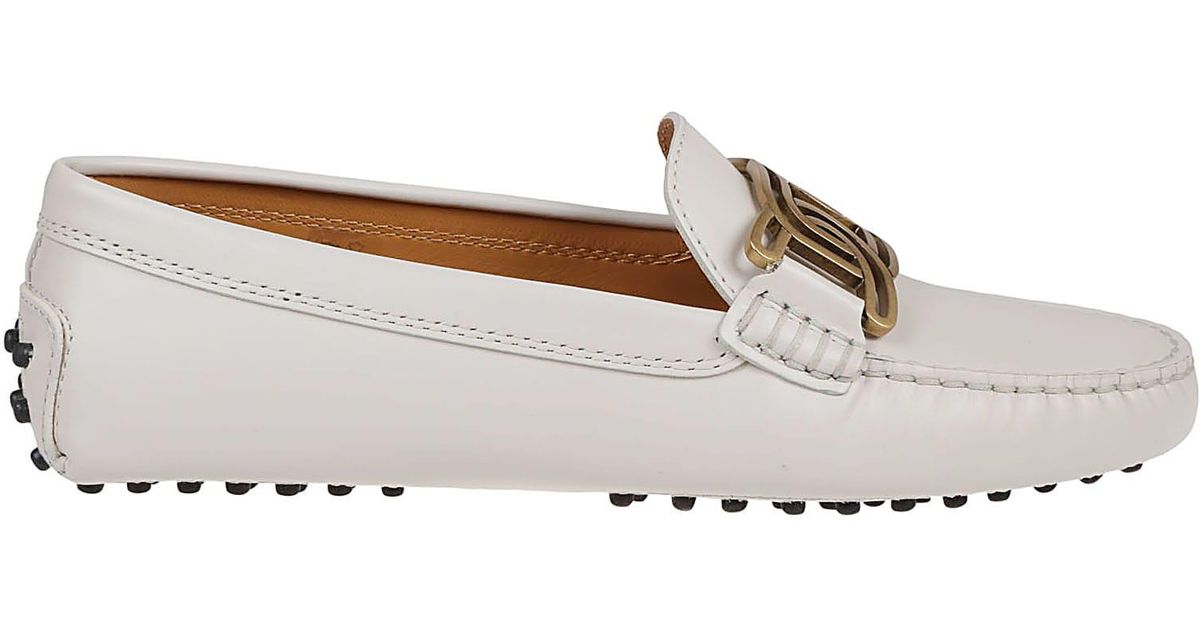 Tod's Chain Rubber Loafers in White | Lyst