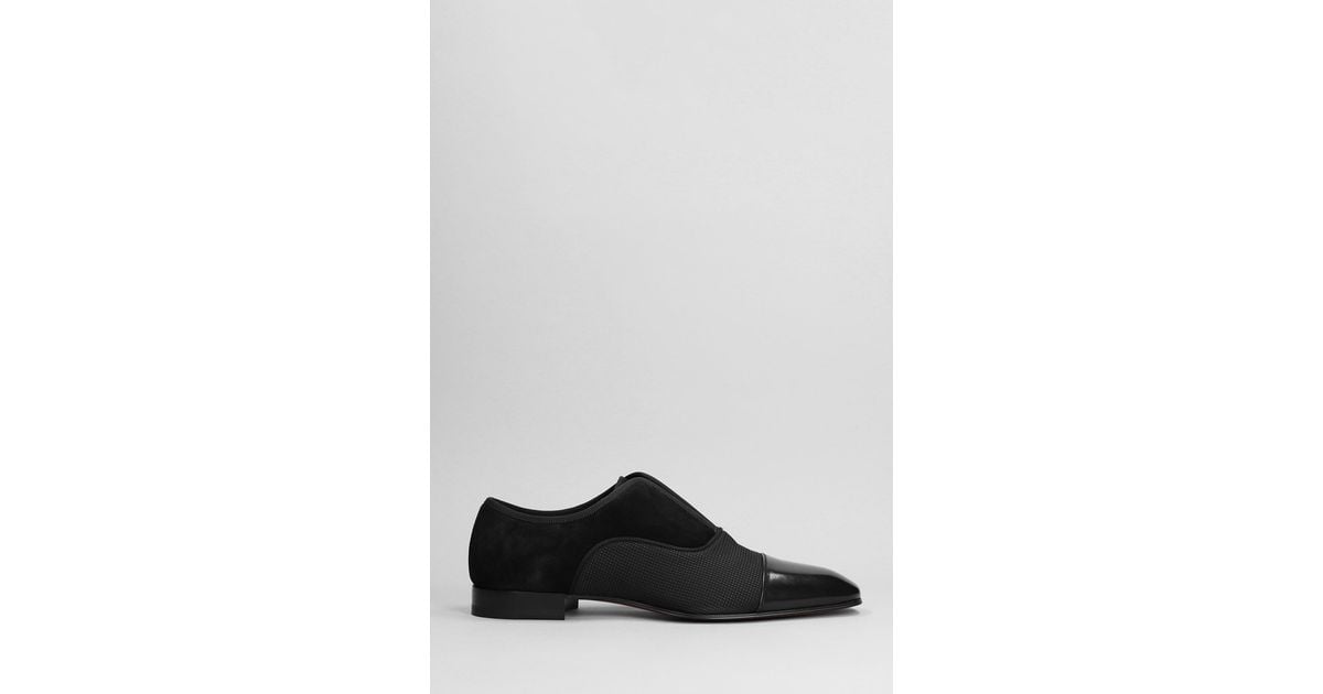 Christian Louboutin Alpha Male Flat Loafers In Black Suede for Men