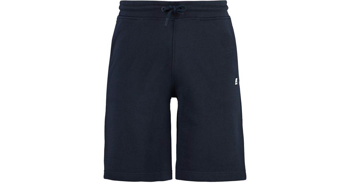 K-Way Erik Cotton Bermuda Shorts in Blue for Men | Lyst