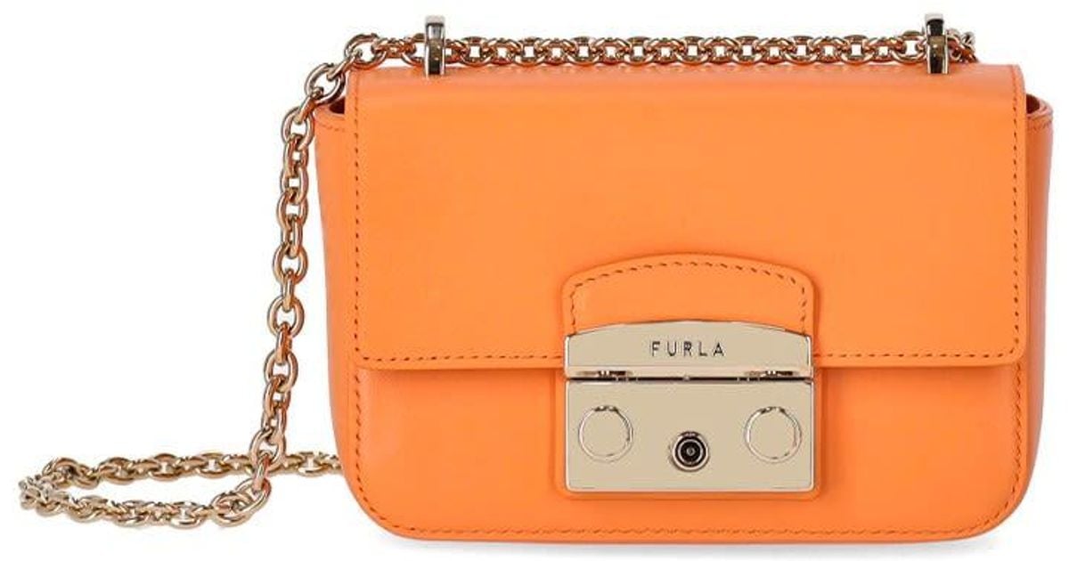 Furla Metropolis Mini Orange Crossbody Bag Lyst