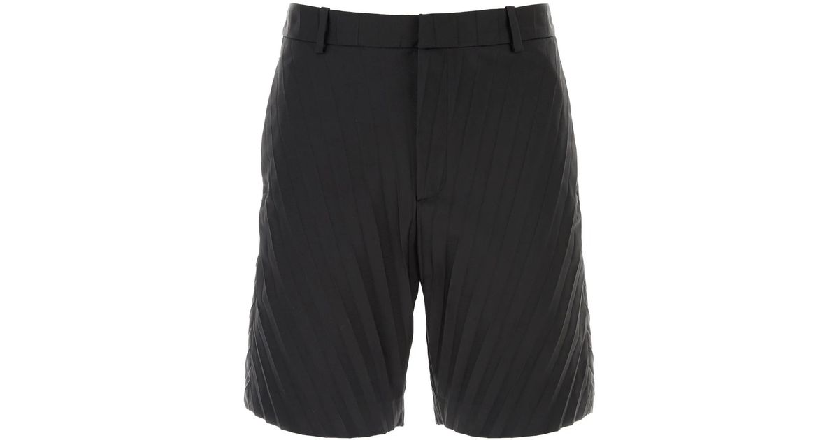 Valentino Black Nylon Bermuda Shorts for Men | Lyst