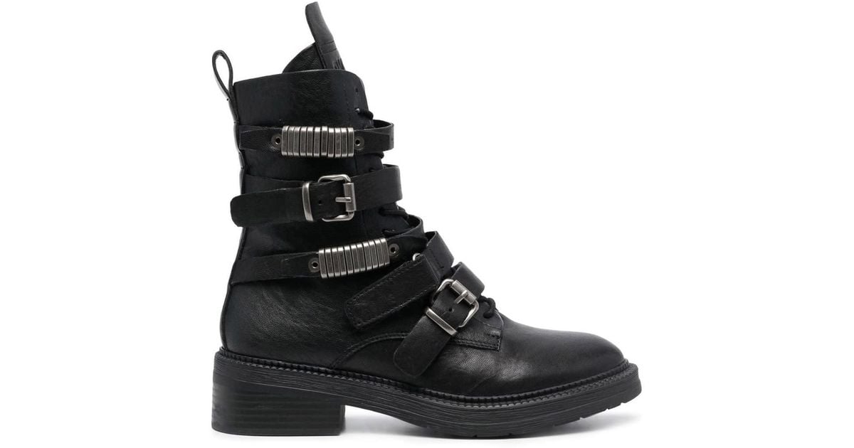 DKNY Ita Strappy Boot W/ Hardware 50mm in Black | Lyst