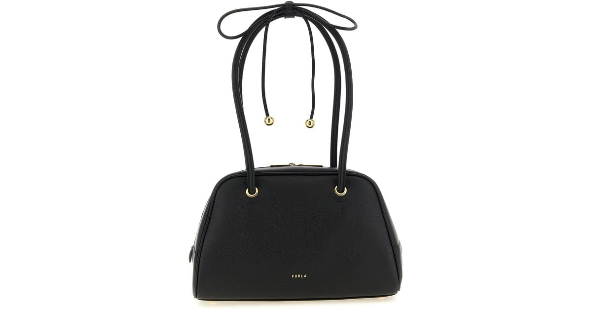 Furla Poppy M Shoulder Bag in Black | Lyst