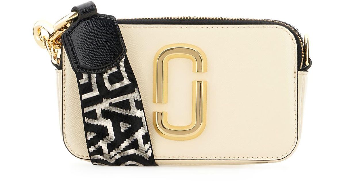 Marc Jacobs TwoTone Leather Snapshot Crossbody Bag in Black Lyst UK