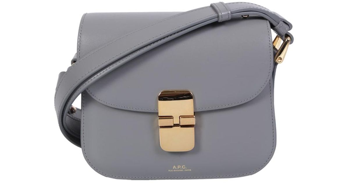A.P.C. Grace Mini Bag Grey in White | Lyst