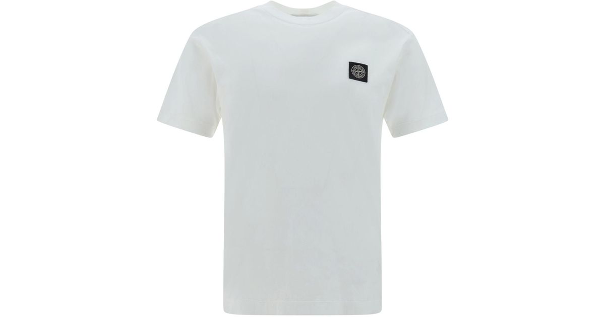 Stone Island T Shirt Mit Patch Am Arm www.lyst.com