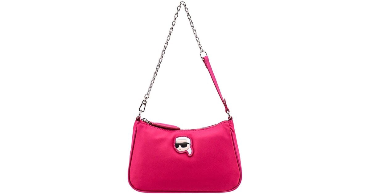 Karl Lagerfeld Shoulder Bag in Pink | Lyst