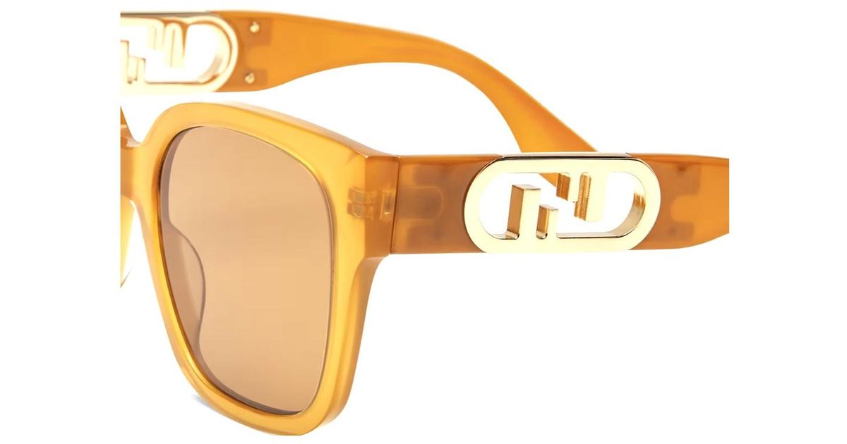 Fendi Fe40063I 44J Acetate Occhiali Sole in Metallic | Lyst