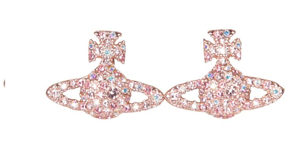 VIVIENNE WESTWOOD ピアス Grace embellished earrings814248 Grace embellished earrings in silver - Vivienne Westwood