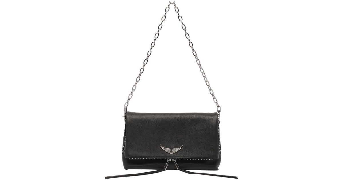Zadig & Voltaire Sac Rocky Large Crossbody Bag in Black | Lyst