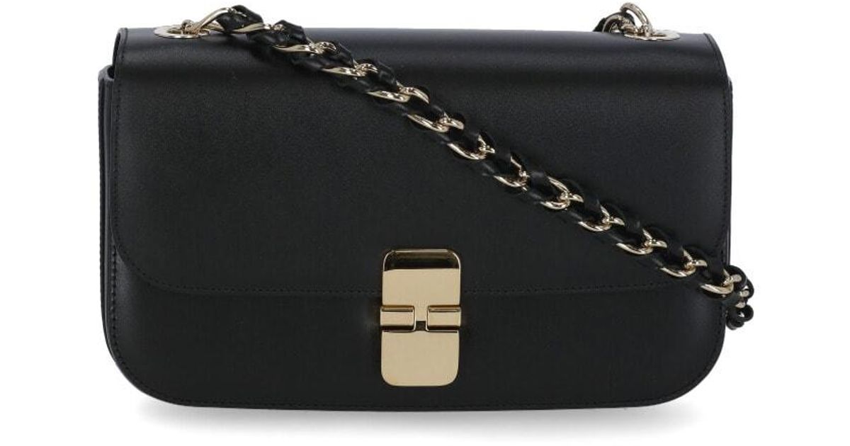A.P.C. Grace Baguette Chaine Bag in Black | Lyst