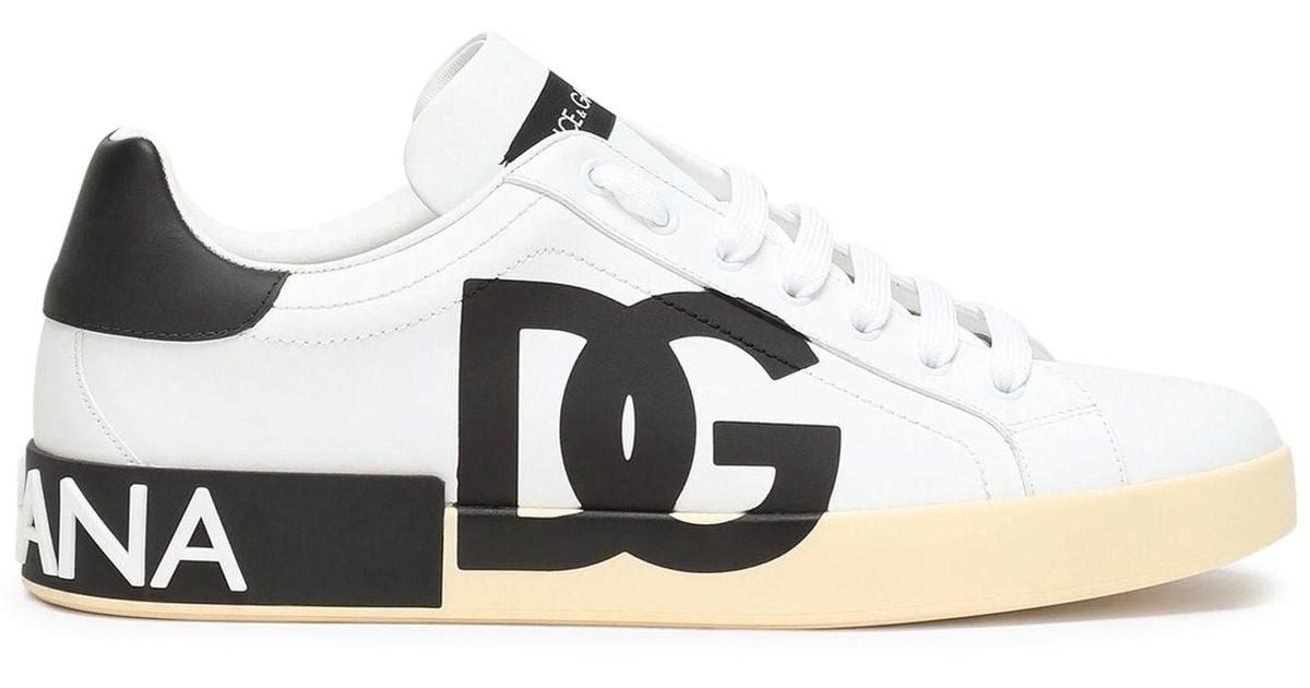 Dolce & Gabbana Low Vit.nappato Bico Sneaker in White for Men | Lyst
