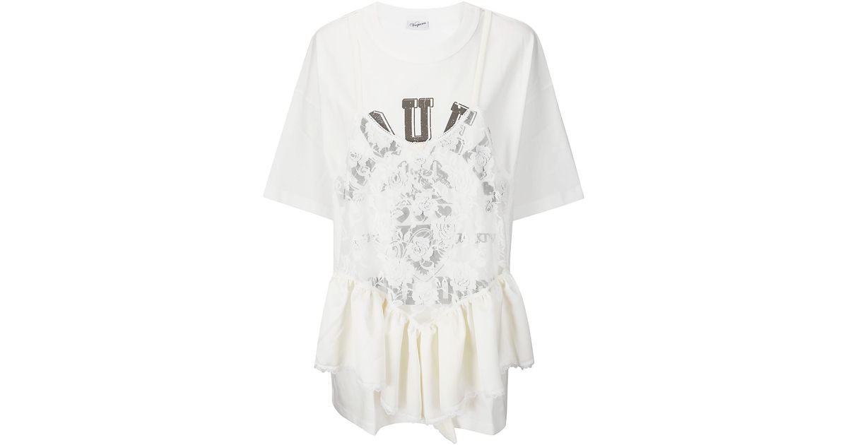 VAQUERA Teddy T Shirt Knit in White | Lyst