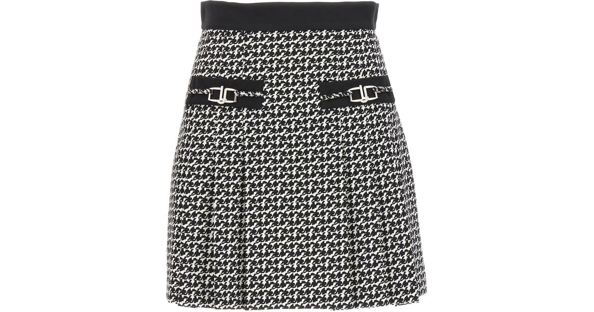Liu Jo Pied De Poule Skirt Skirts in Black | Lyst