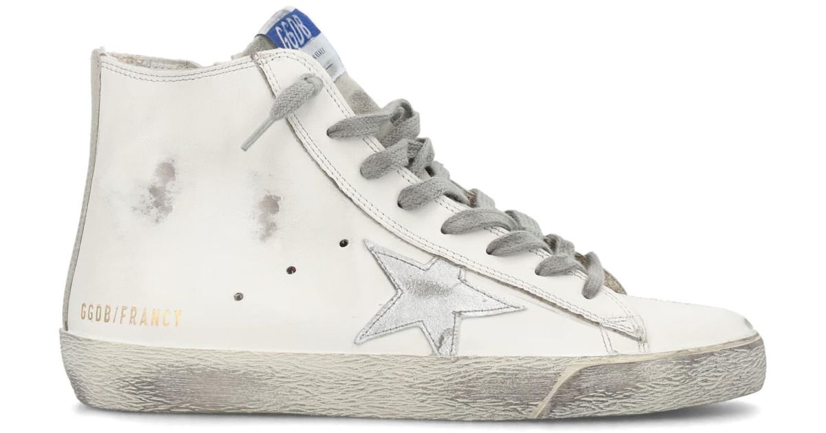 Golden Goose Francy Silver Star Sneakers Women in White Lyst