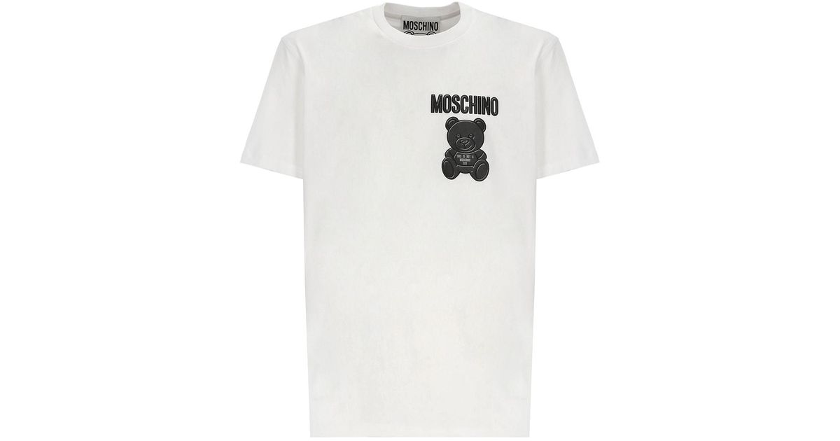 Moschino Teddy T-shirt in White for Men | Lyst
