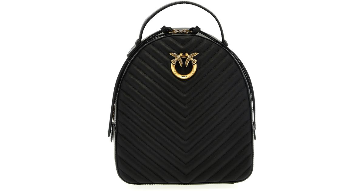 Pinko Love Click Classic Backpacks in Black Lyst