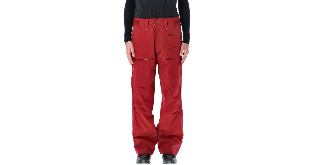 NORRØNA Lofoten Gore-tex Insulated Ski Pant in Red for Men | Lyst