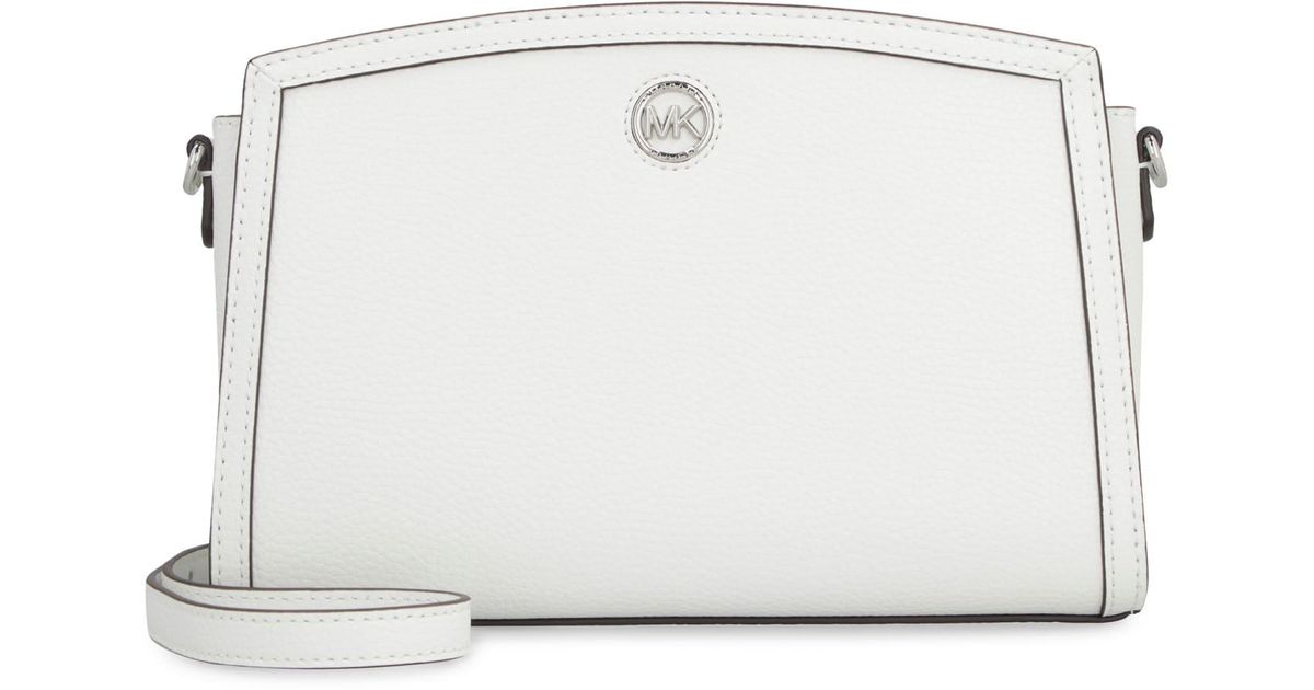 MICHAEL Michael Kors Chantal Leather Crossbody Bag in White Lyst