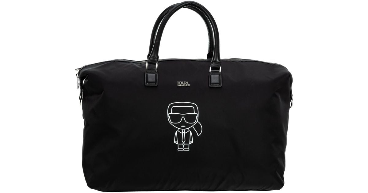 Karl Lagerfeld K/ikonik Duffle Bag in Black for Men | Lyst UK