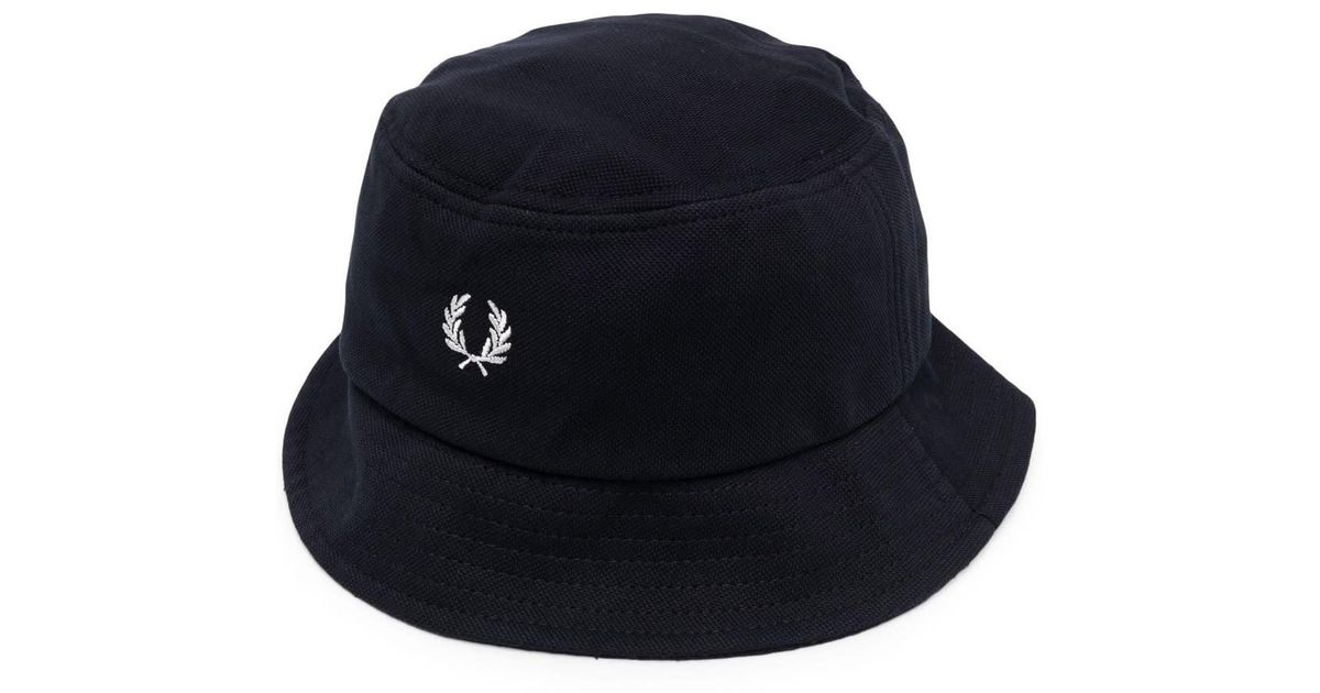 Fred Perry Fp Pique Bucket Hat in Blue for Men Lyst