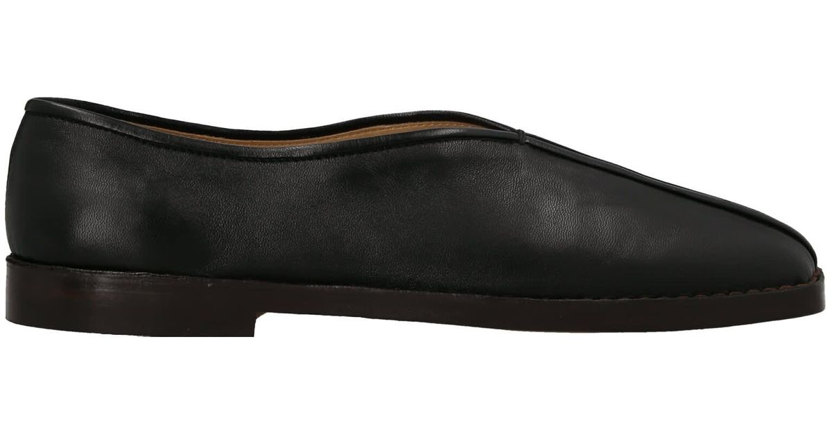 Lemaire 'flat Piped Slippers' Slip Ons in Black for Men Lyst