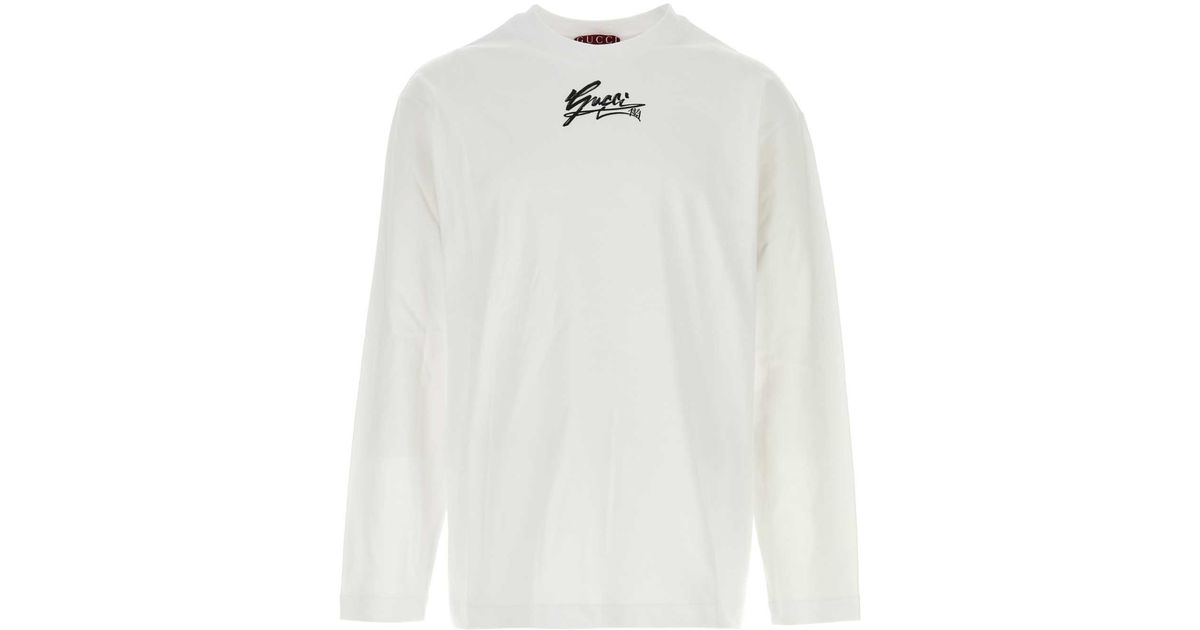 Gucci L/s T in White for Men Lyst
