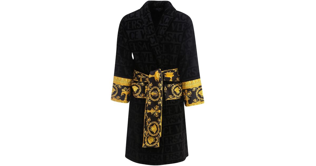 Versace Bathrobe in Black for Men Lyst UK