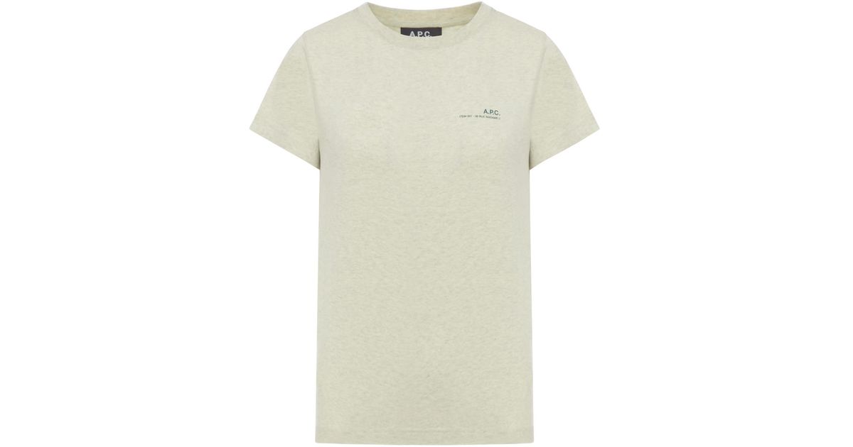 A.P.C. T-shirt Item F Overdye in Natural | Lyst